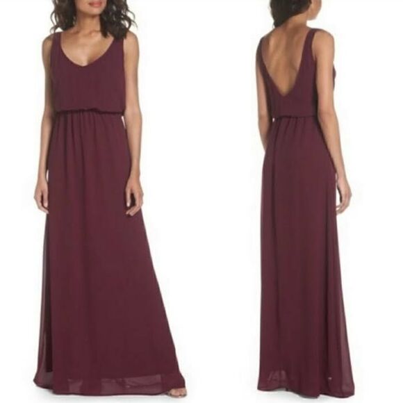 Show Me Your Mumu Wine Color Maxi Dress Medium - Picture 3 of 7